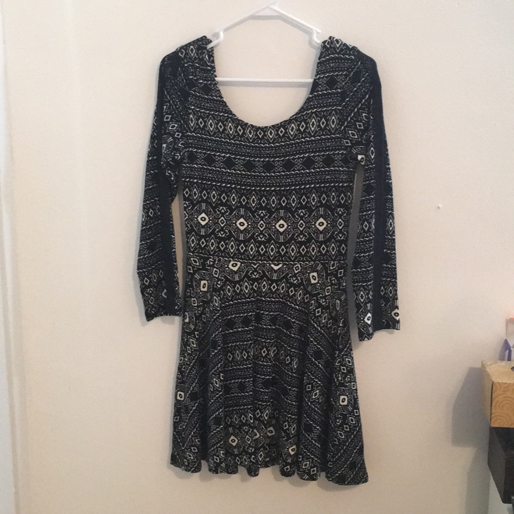 Black and white skater dress